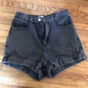 American Apparel black denim shorts